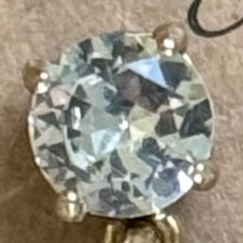 J. CREW Earrings Lucite Tortoise Clear Crystal Posts A - Picture 2 of 5